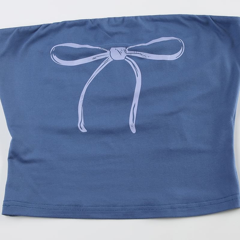 Tube Bow Top Print