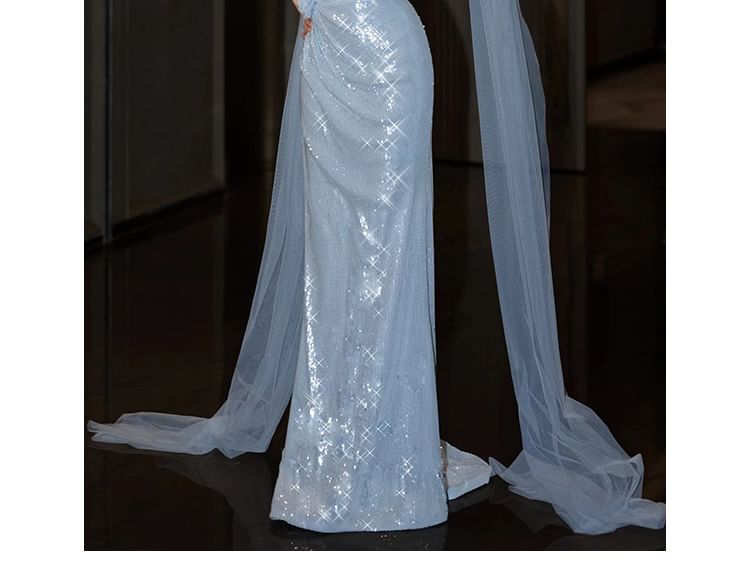 Strapless Gown Evening Plaid Mermaid