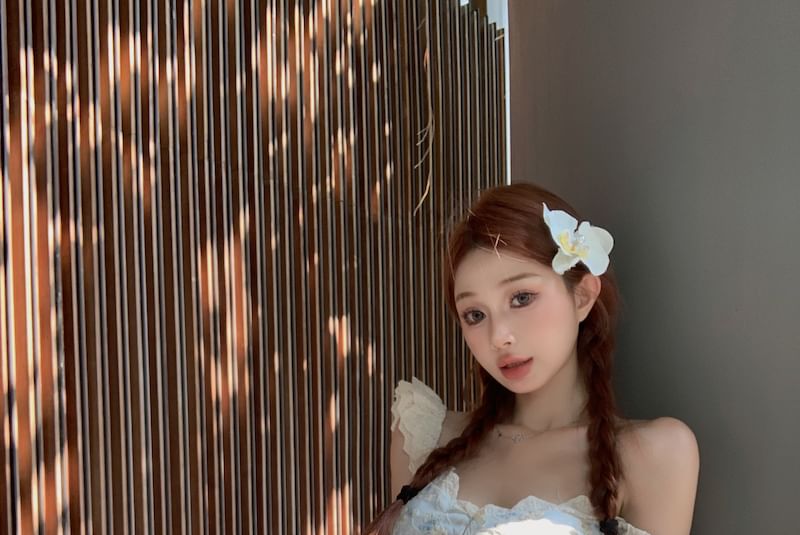 Dress Spaghetti Neck Floral Strap Sheath Mini Scoop