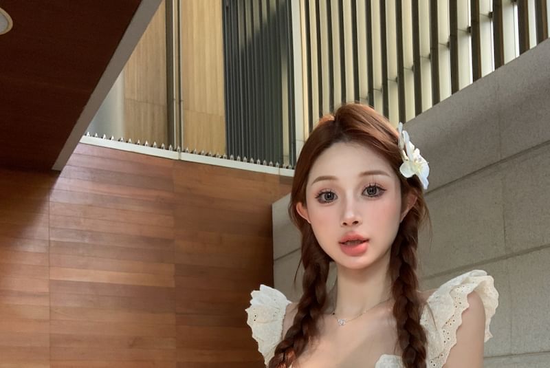 Dress Spaghetti Neck Floral Strap Sheath Mini Scoop