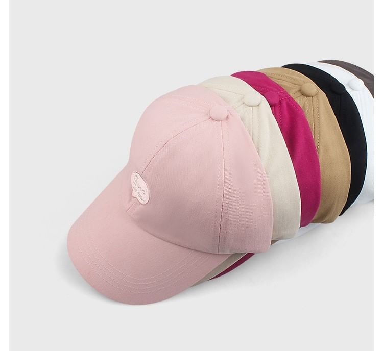 Baseball Lettering Cap Top Open Embroidered