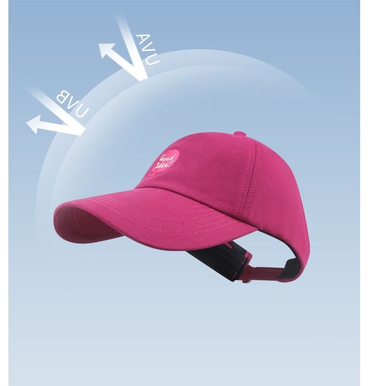 Baseball Lettering Cap Top Open Embroidered