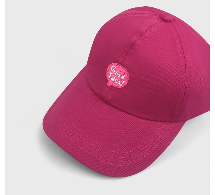 Baseball Lettering Cap Top Open Embroidered