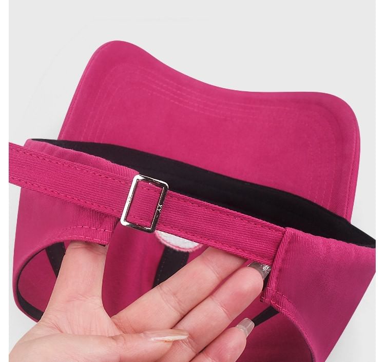 Baseball Lettering Cap Top Open Embroidered