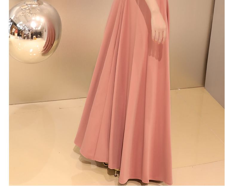 (Various Knot Gown Designs) A-Line Plain Evening