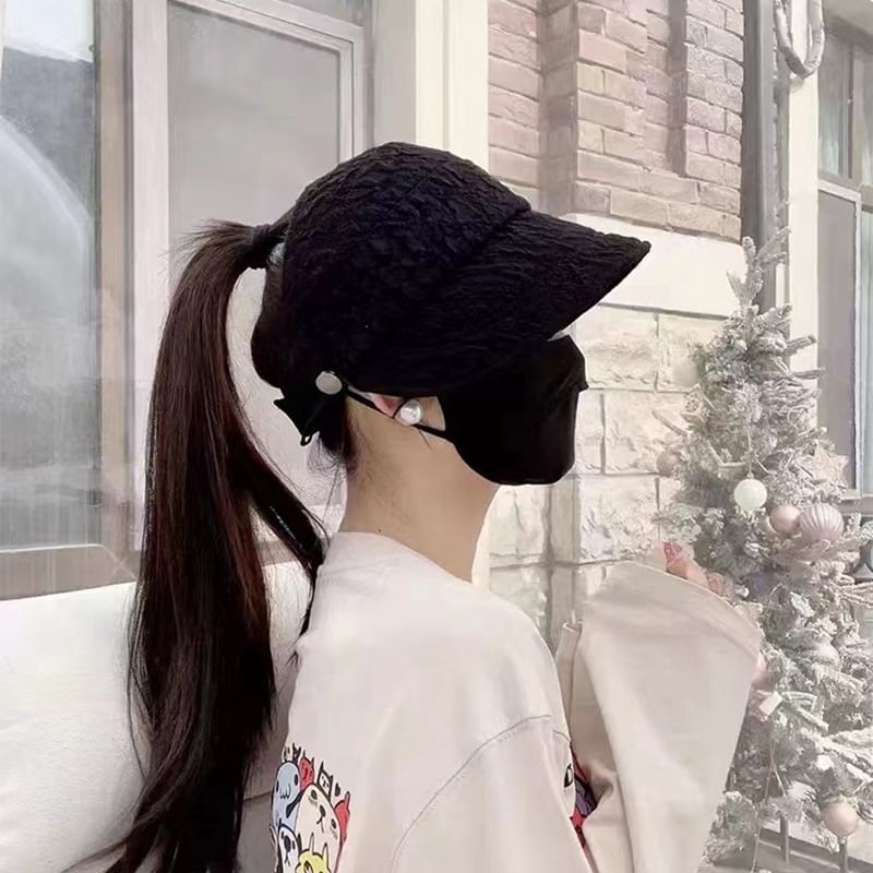 Hat Textured Top Open Plain