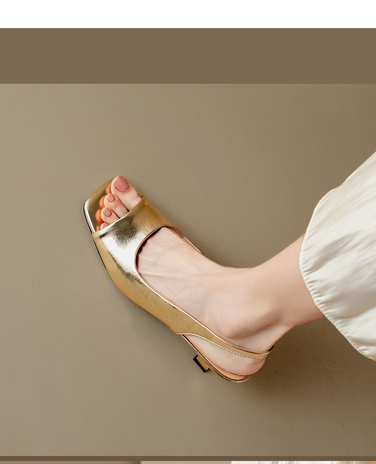 High Slingback Heel Sandals