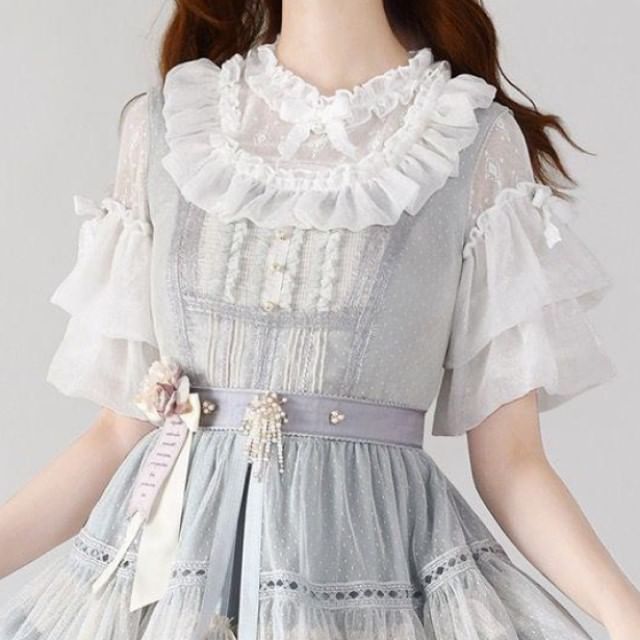 Elbow Sleeve Ruffle Floral Blouse