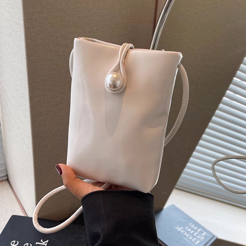 Leather Crossbody Faux Plain Bag