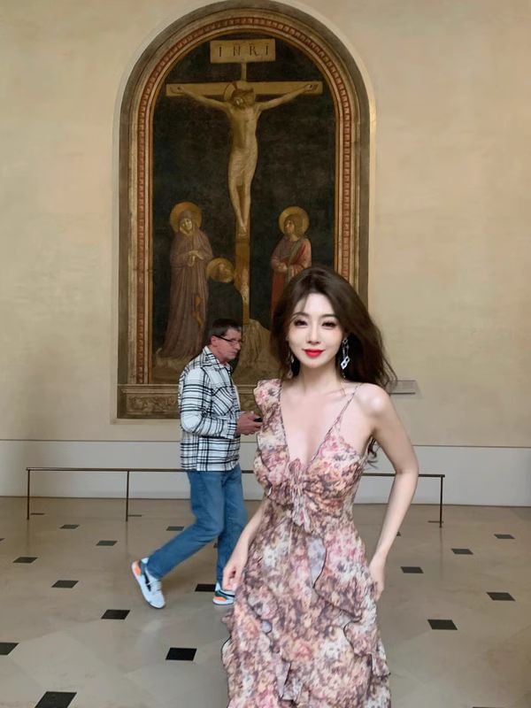 Ruffle Sundress Floral Maxi Sleeveless