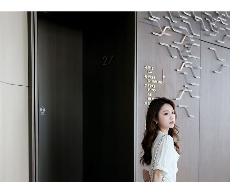 Print A-Line Floral Skirt Waist Elastic Midi