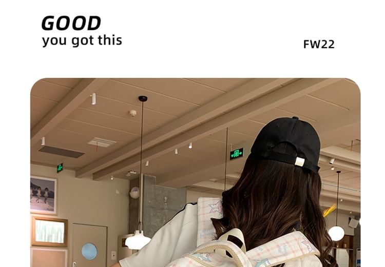 Cartoon Backpack Multi-Pocket Set Bag / Print Charm