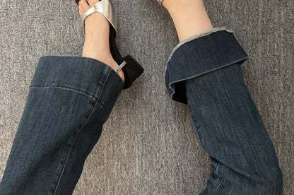 Plain Block Heel Sandals