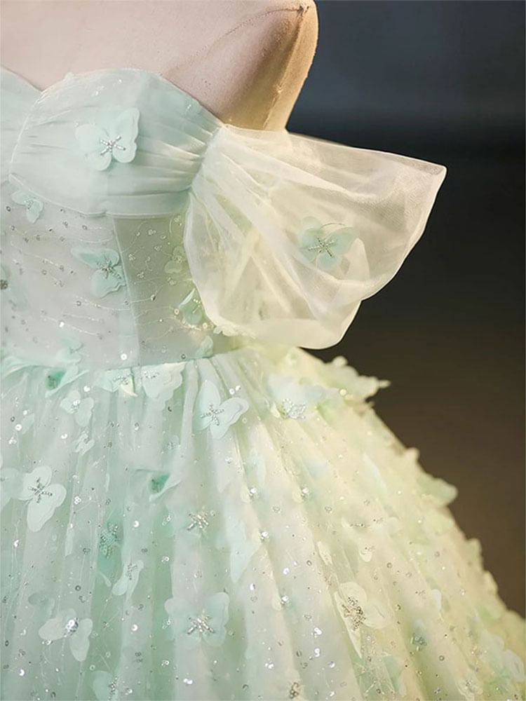 Off A-Line Butterfly Dress Evening Shoulder