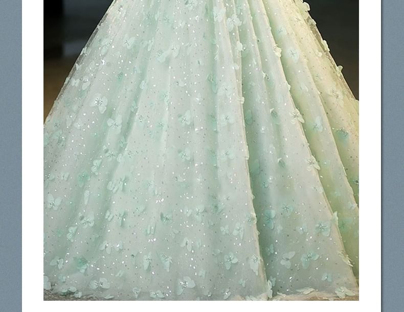 Off A-Line Butterfly Dress Evening Shoulder