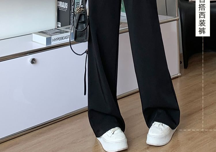 Pleated Wide High Suit Waist Leg Striped Pants