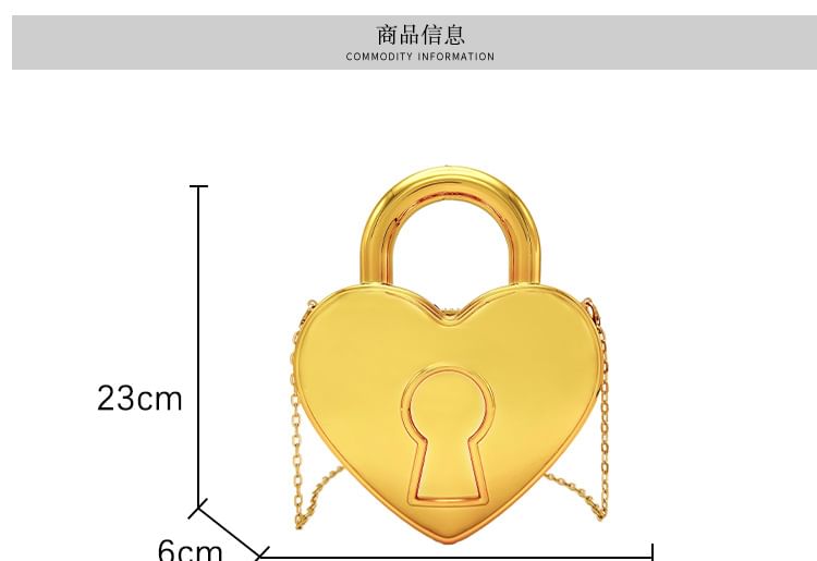 Chain Strap Heart Crossbody Bag