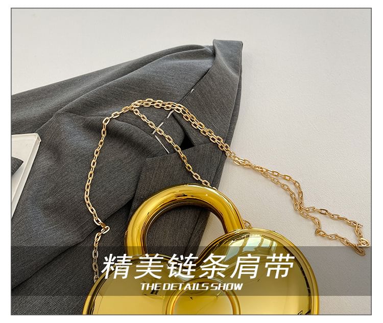 Chain Strap Heart Crossbody Bag