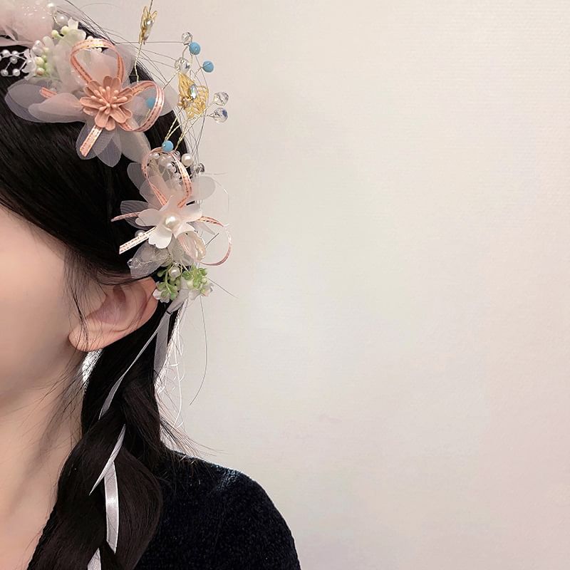 / Bracelet Mesh Floral Headband