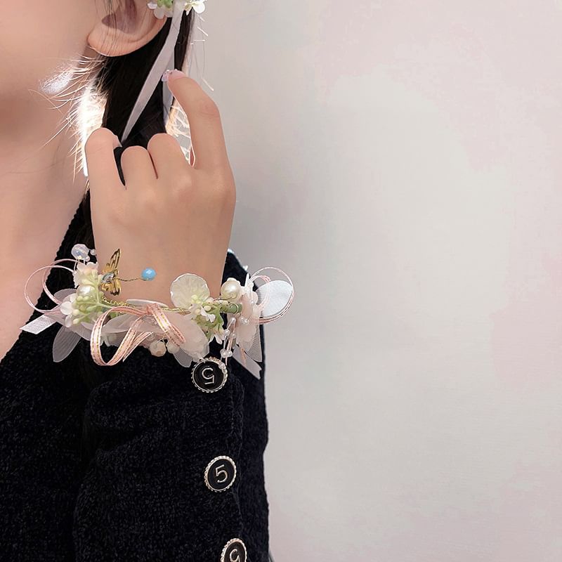 / Bracelet Mesh Floral Headband