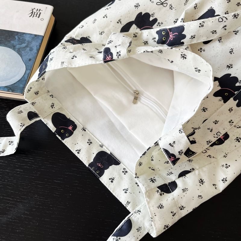 Cat Shopper Bag Print