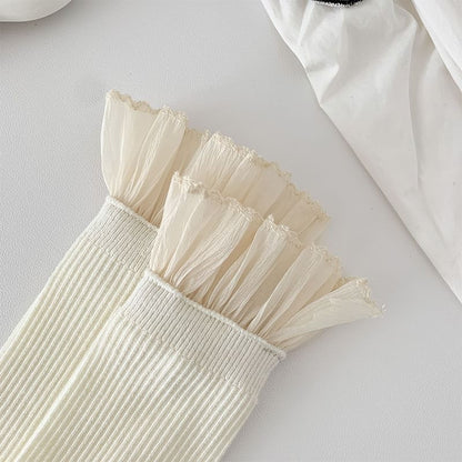 Two Tone Ruffle Socks