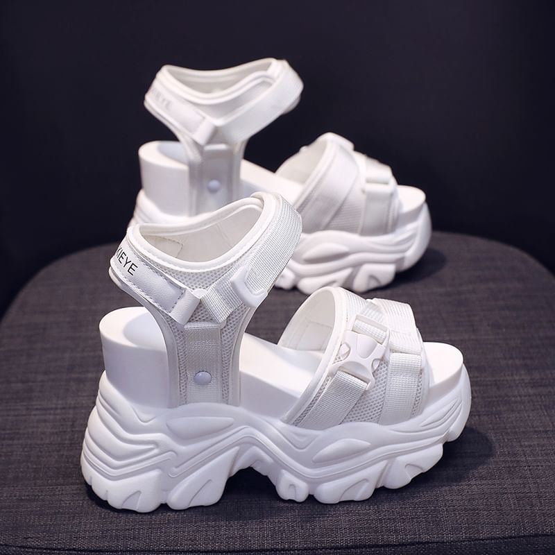 Platform Sandals Wedge Buckled