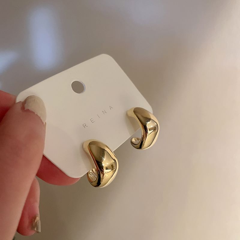 (Various Geometric Alloy / Shell Designs) Earring Pearl Faux