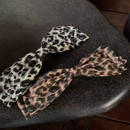 Leopard Print Bow Hair Clip