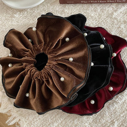 Faux Leather Velvet Scrunchie