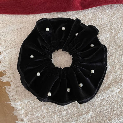 Faux Leather Velvet Scrunchie