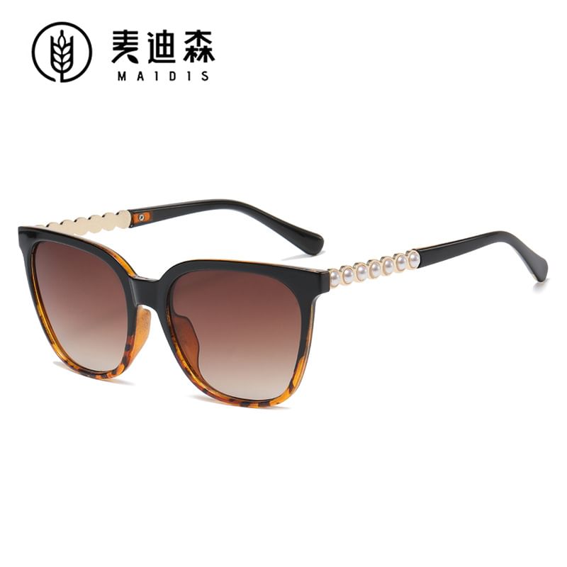 Square Sunglasses Faux Pearl