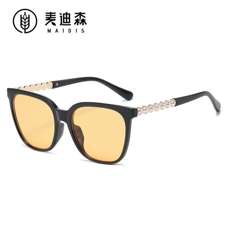 Square Sunglasses Faux Pearl