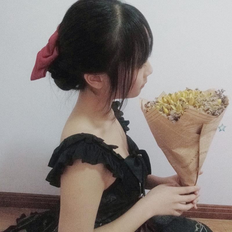 Cap-Sleeve Square Neck Floral Print Bow Accent Ruffle Trim Chained Midi A-Line Dress