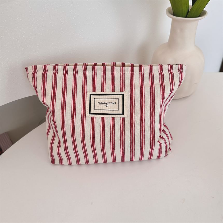 Striped Makeup Pouch