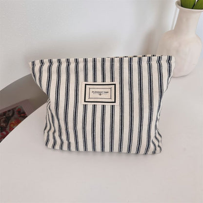 Striped Makeup Pouch