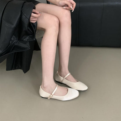 Plain Mary Jane Ballet Flats