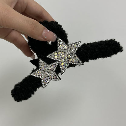 Star Rhinestone Furry Hair Claw