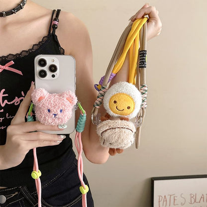 Cartoon  Plush Clip On Phone Lanyard