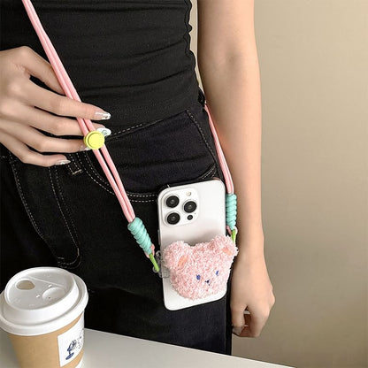 Cartoon  Plush Clip On Phone Lanyard