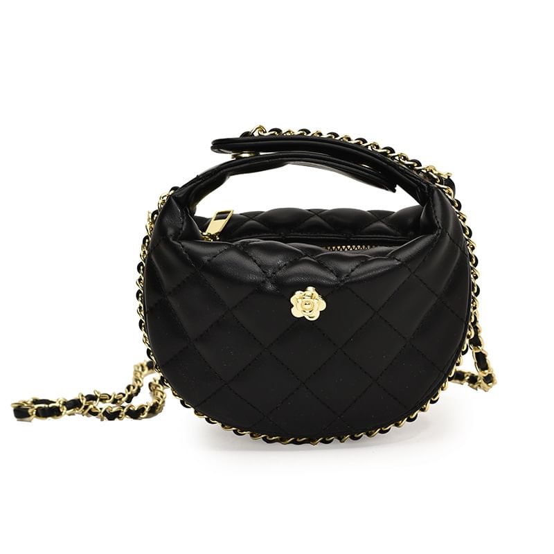 Bag Strap Chain Leather Crossbody Quilted Faux