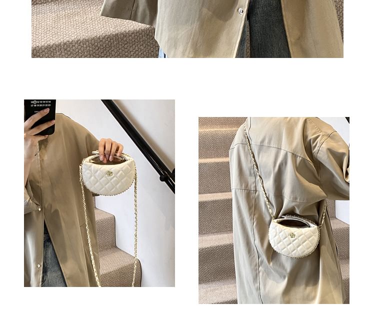 Bag Strap Chain Leather Crossbody Quilted Faux