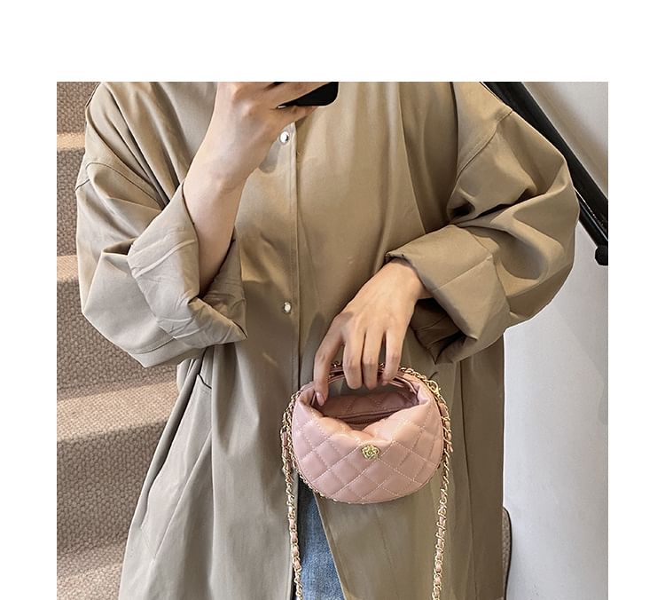 Bag Strap Chain Leather Crossbody Quilted Faux