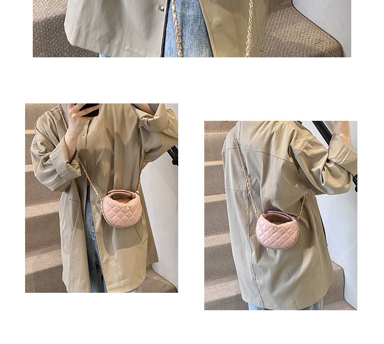 Bag Strap Chain Leather Crossbody Quilted Faux