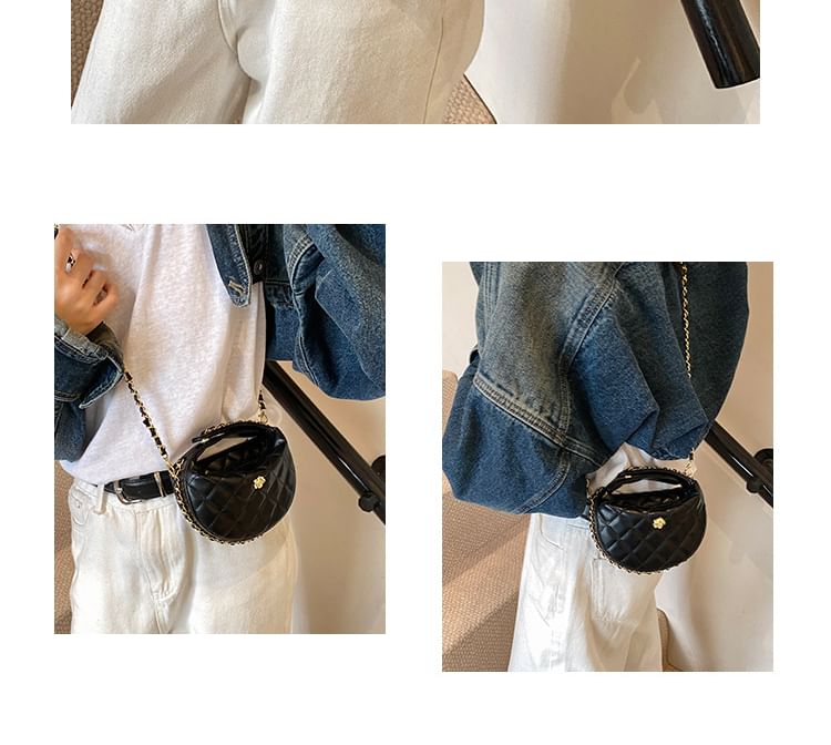 Bag Strap Chain Leather Crossbody Quilted Faux