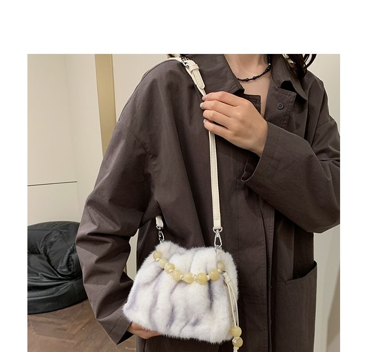 Crossbody Fluffy Bag Beaded