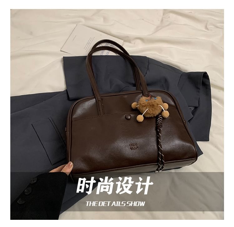 Leather Bag Faux Set / Tote Lettering Charm