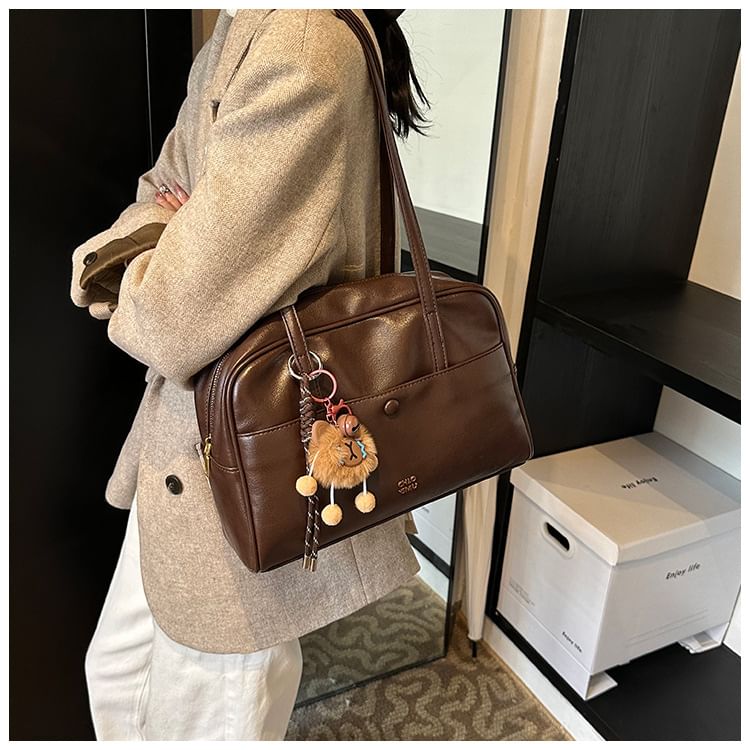 Leather Bag Faux Set / Tote Lettering Charm