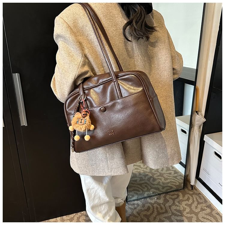 Leather Bag Faux Set / Tote Lettering Charm