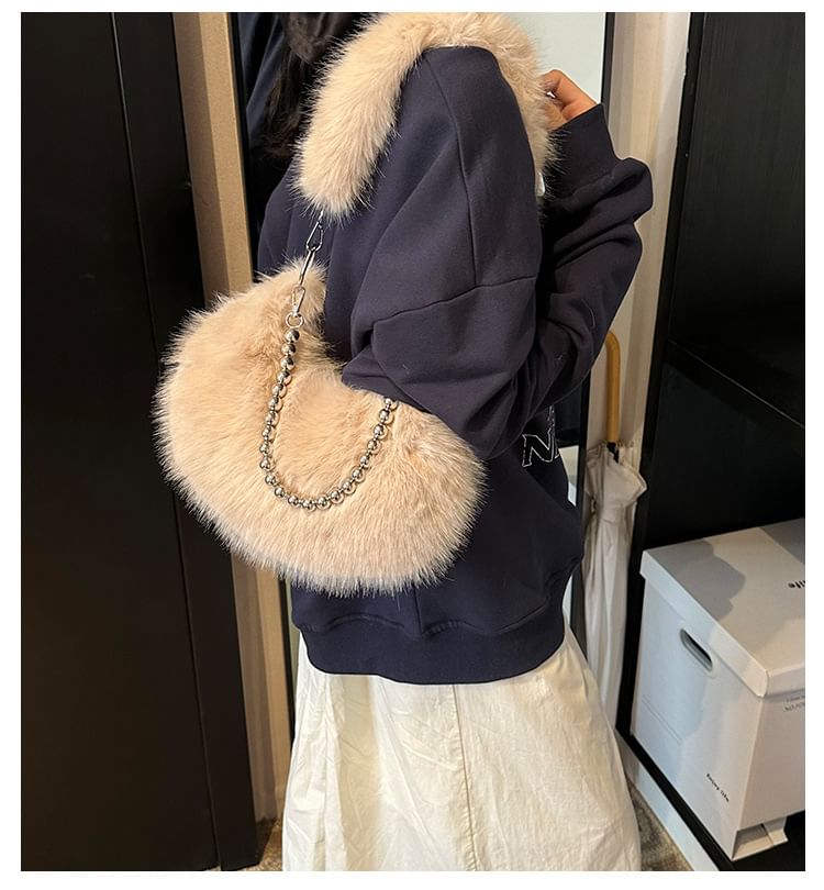 Bag Shoulder Fluffy Beaded